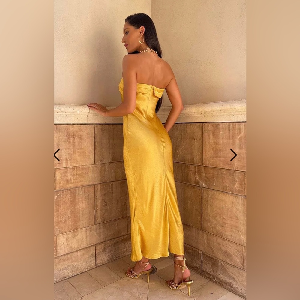 Runaway the Label Leila Midi Dress Marigold